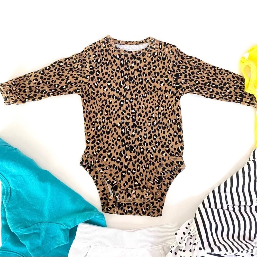 Baby Girl Clothes Bundle 6M Lot Bodysuits Shorts Outfits Mixed Brands 6pc